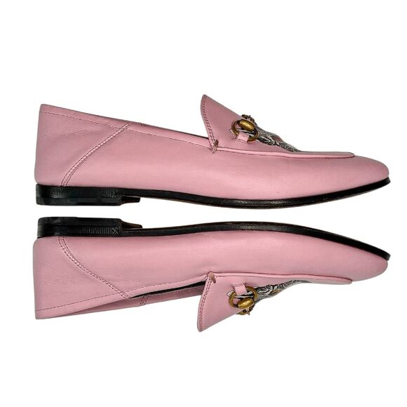 Gucci Brixton Horsebit Loafers Women's EU 36 US 6 Pink Leather Slip On Flats - Picture 6 of 11